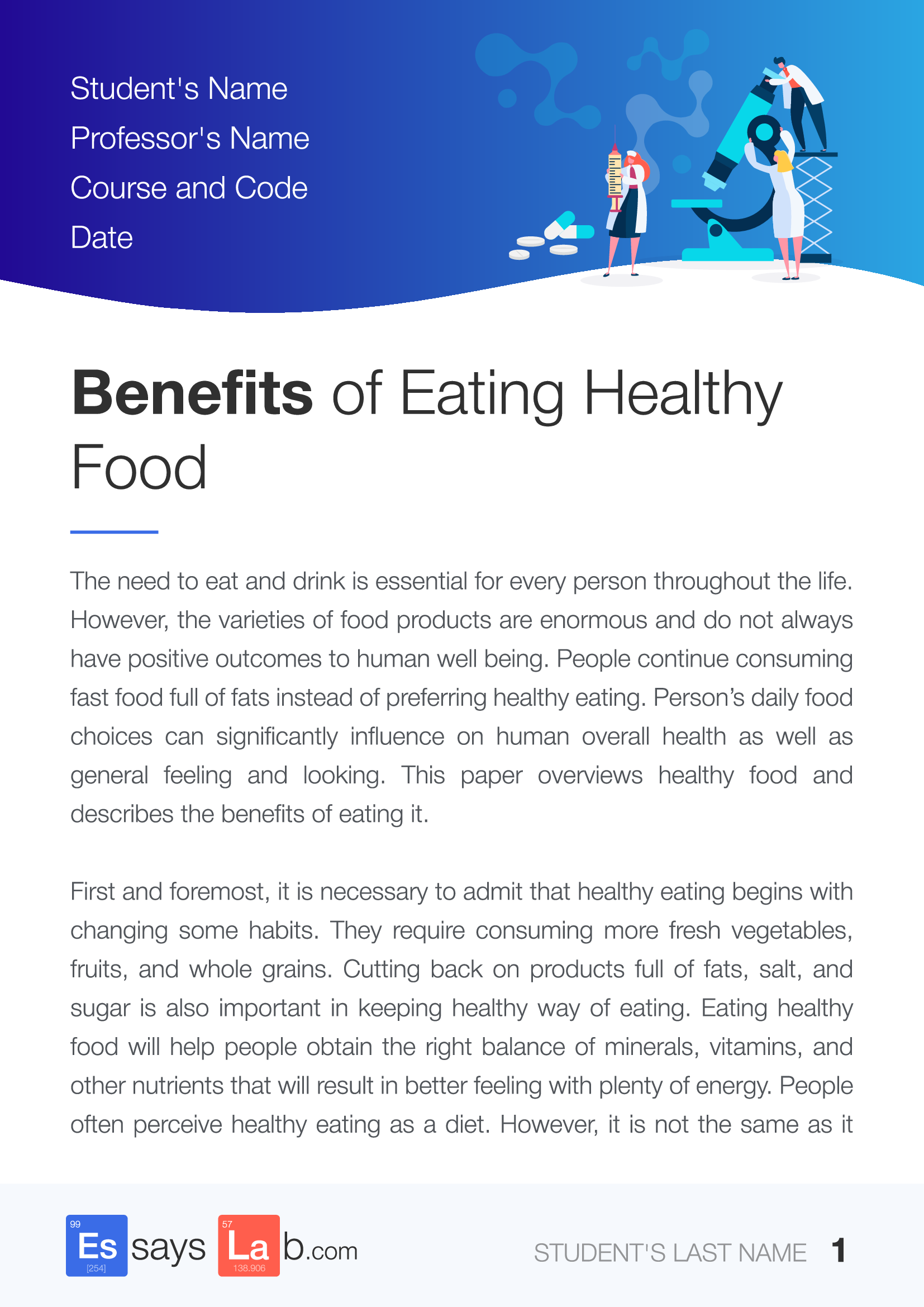 healthy food diet essay